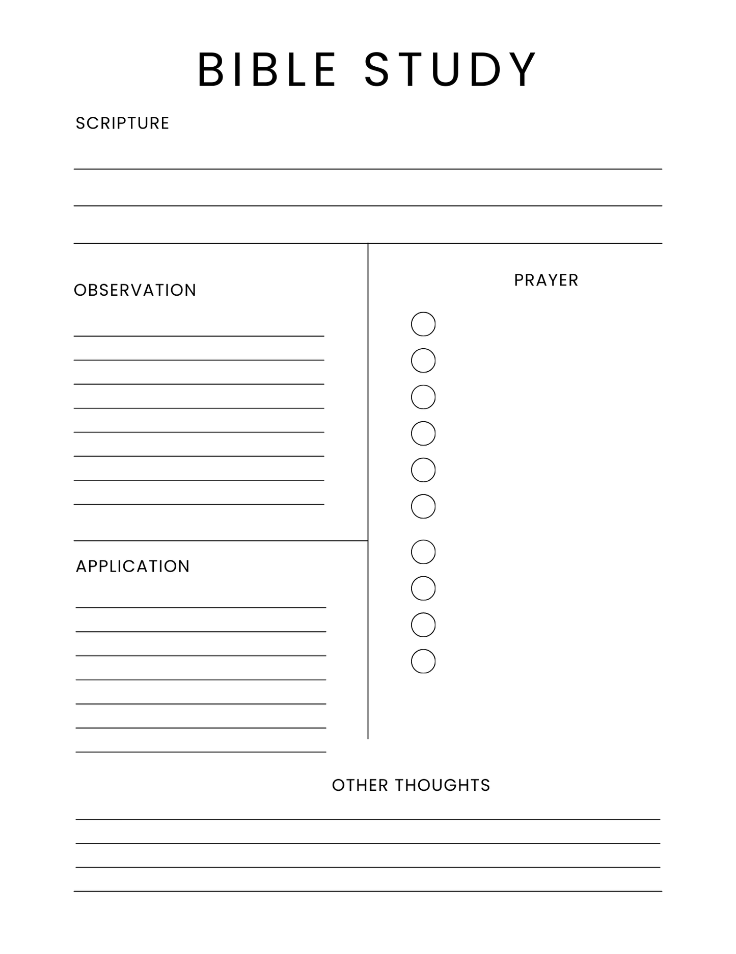 Bible Study and Prayer Journal