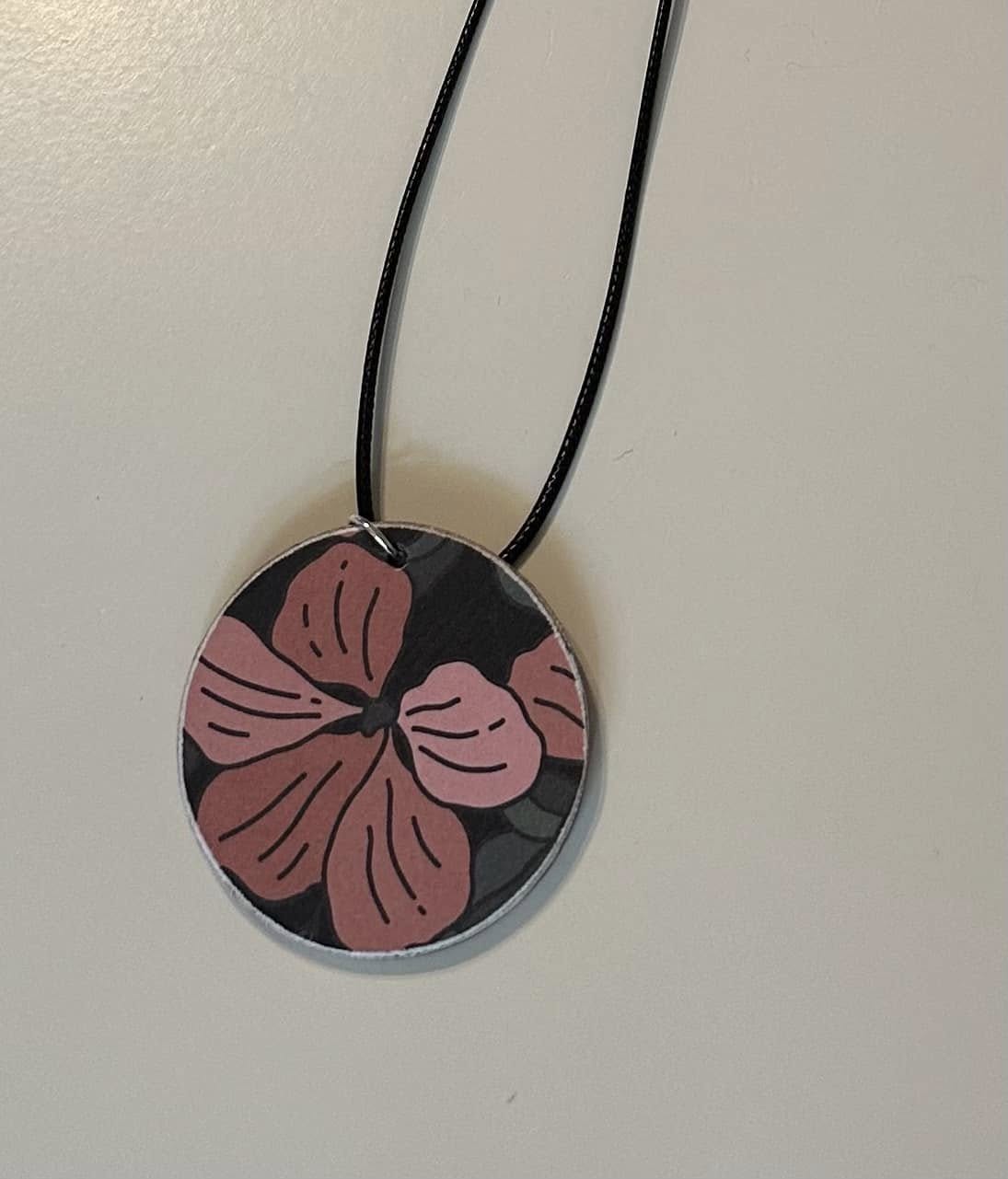 Pink Flower Necklace