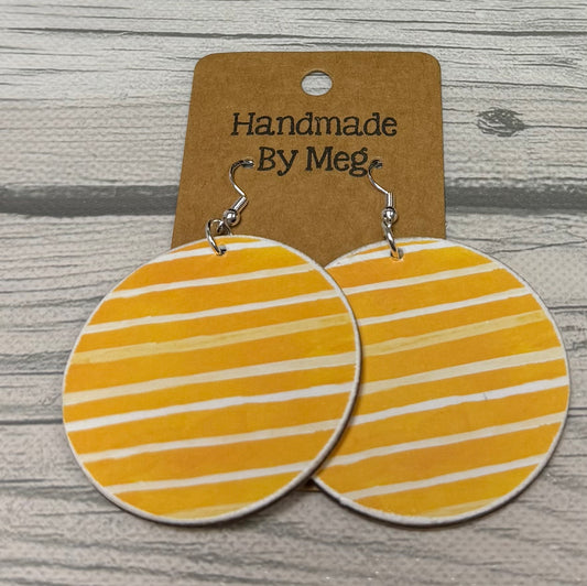 2 inch Yellow and White Stripe