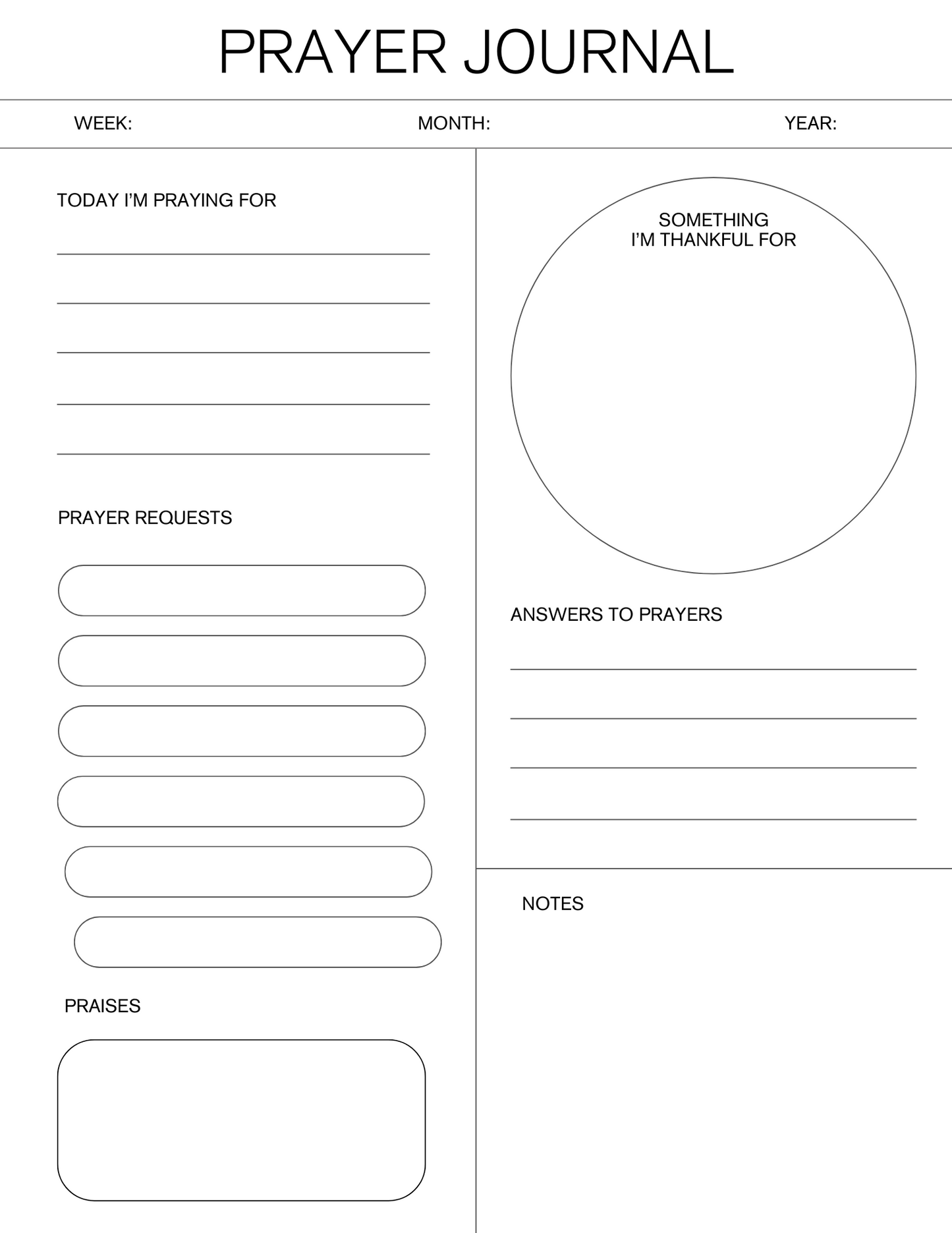 Bible Study and Prayer Journal