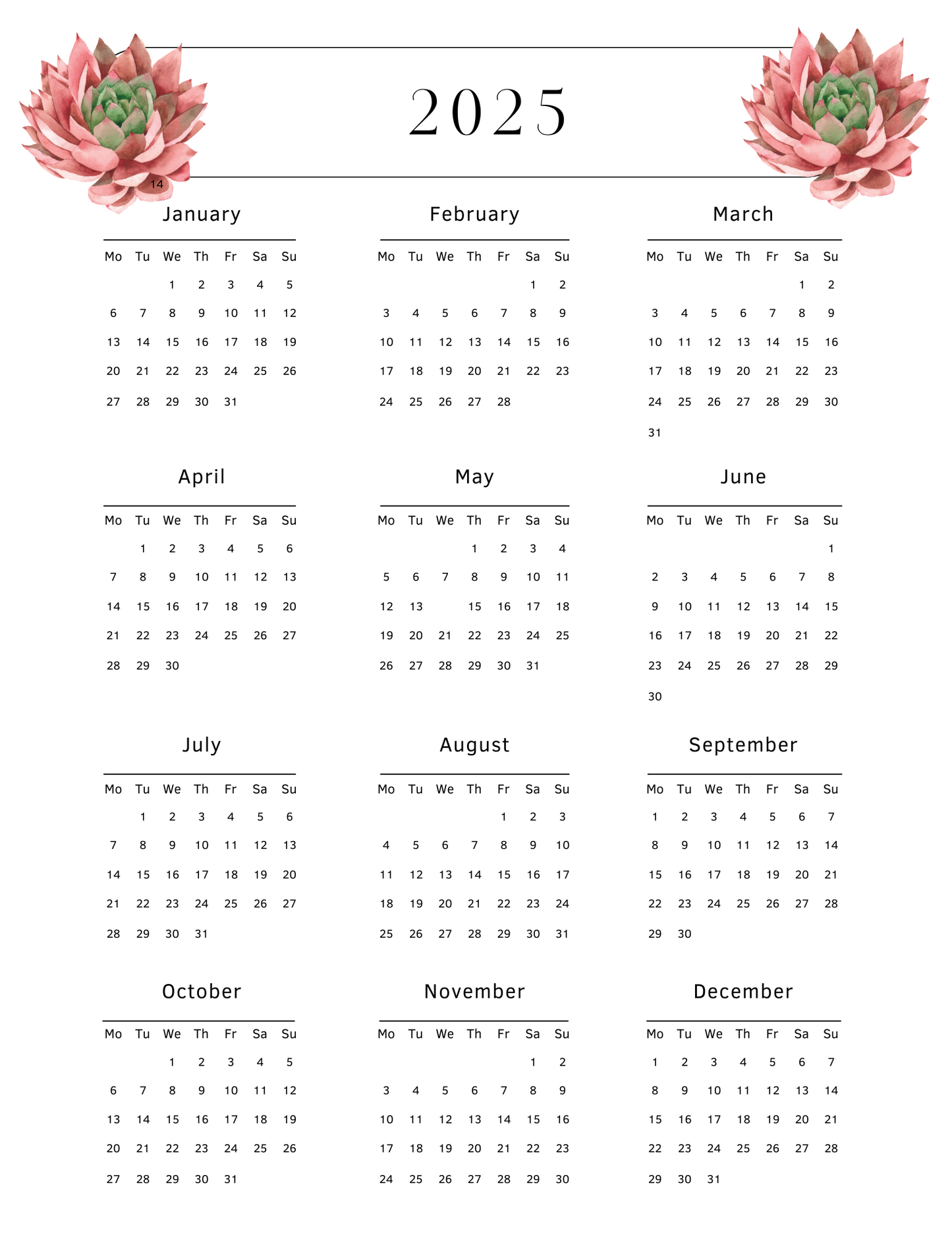 Custom Succulent Planner