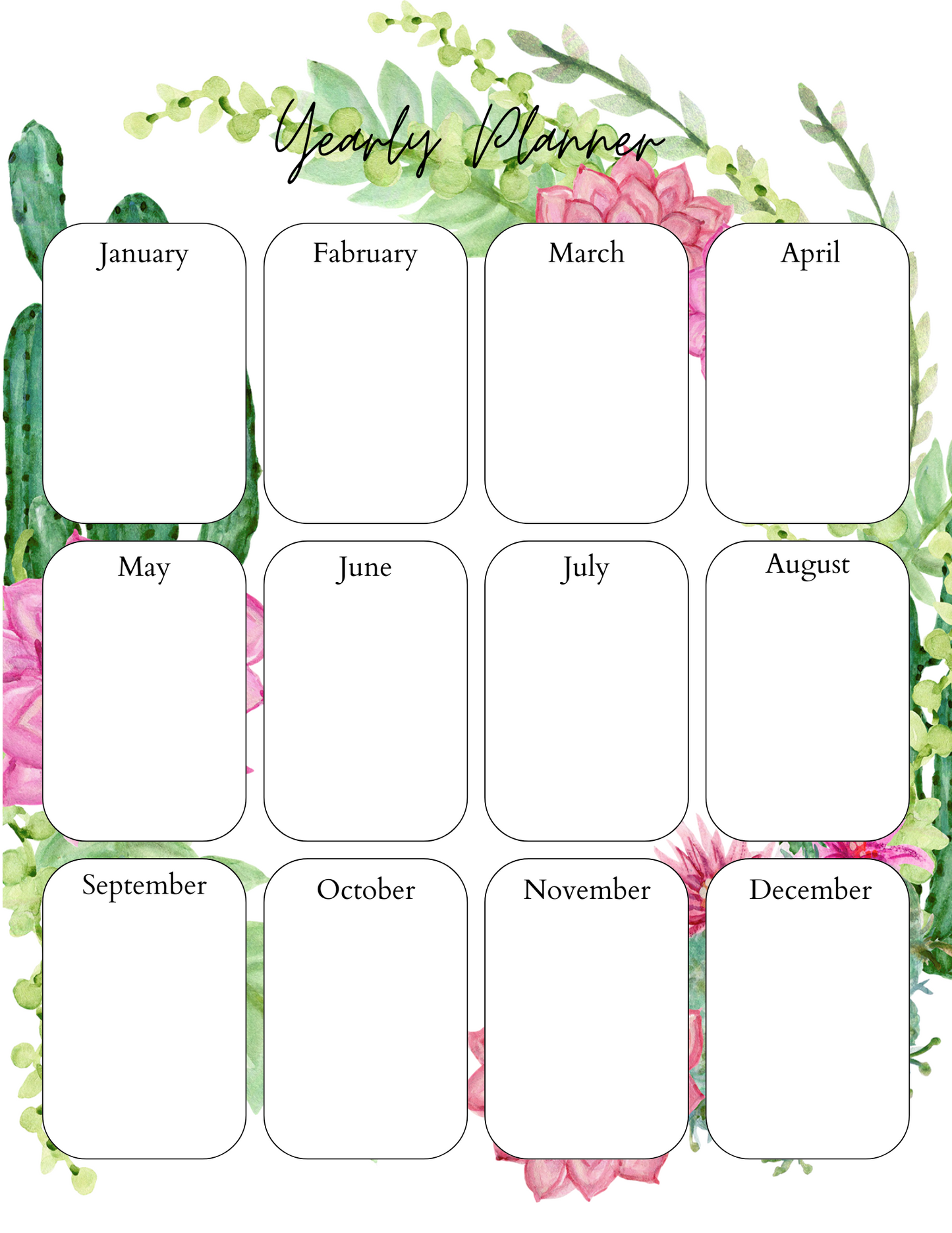 Custom Succulent Planner