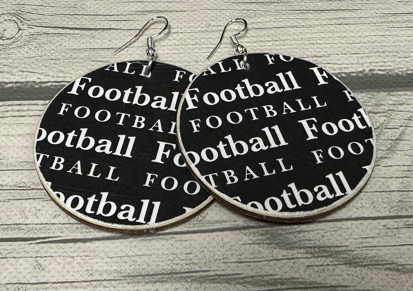 2 inch Football Earrings