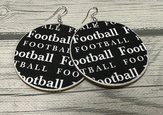 2 inch Football Earrings