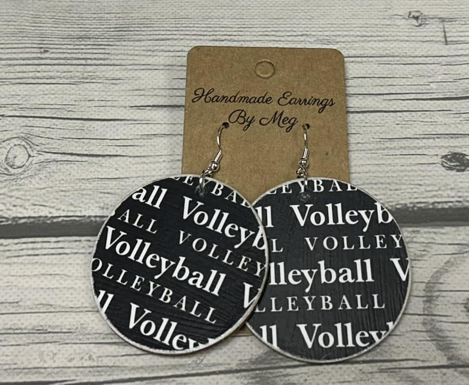 2 inch Volleyball Earrings