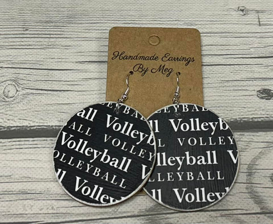 2 inch Volleyball Earrings